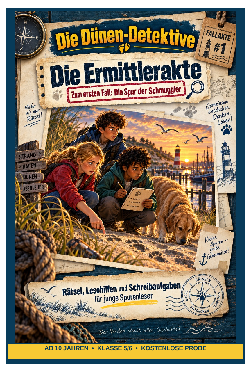 Cover der kostenlosen Ermittlerakte zum ersten Fall Die Spur der Schmuggler